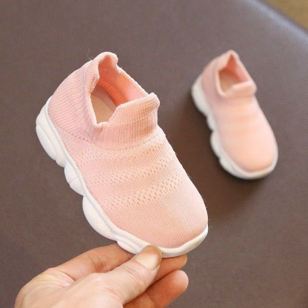 Spring 2019 new children's shoes knit socks children's sneakers baby soft soles baby bear shoes men's and women's mesh shoes