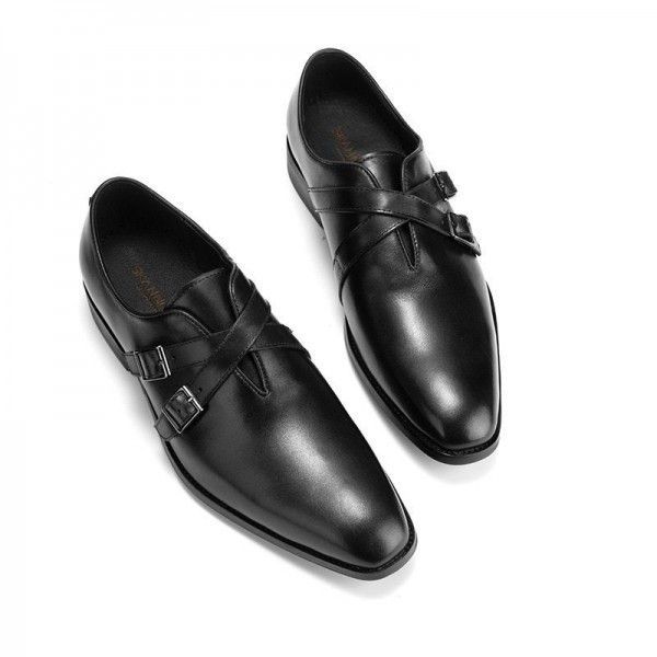 British leather shoes business suit leather shoes Oxford men's shoes mengke leather shoes buckle men's shoes leather shoes