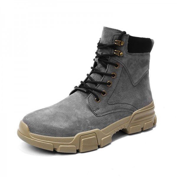 Martin boots men's new men's autumn winter high boot joker overalls boots Wolf boots leather men's shoes desert boots