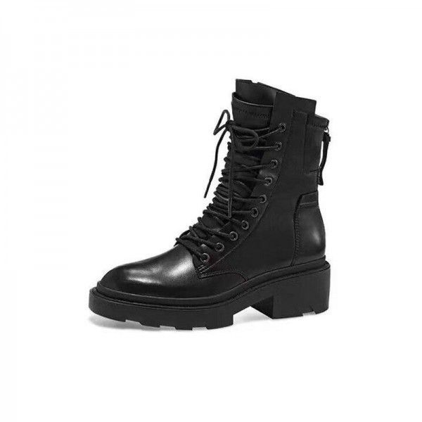 Lace-up new style zipper Martin winter boots joker comfortable female boots dongguan factory shoes