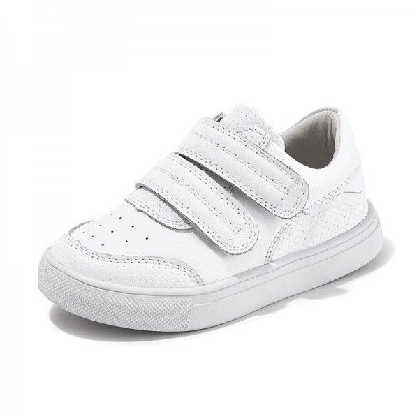 Children's small white shoes 2020 spring and autumn new south Korean version of girls' leather breathable board shoes boys casual sports children's shoes tide