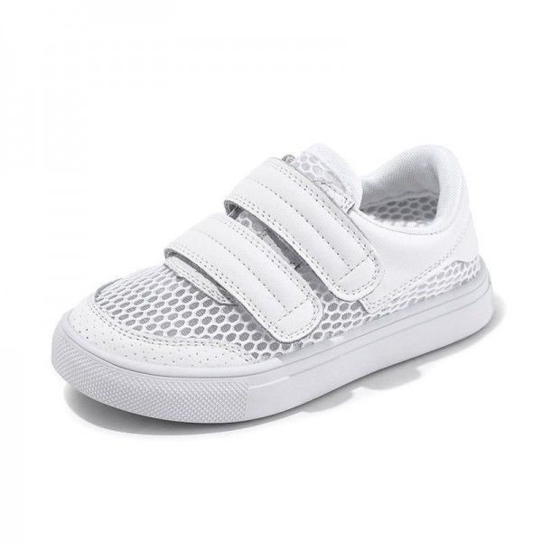 Children's small white shoes 2020 spring and autumn new south Korean version of girls' leather breathable board shoes boys casual sports children's shoes tide