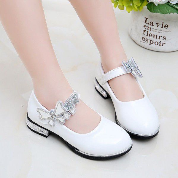 Girls' children's shoes wholesale 2019 spring and autumn new children's shoes shoes shoes children's Princess student performance single shoes
