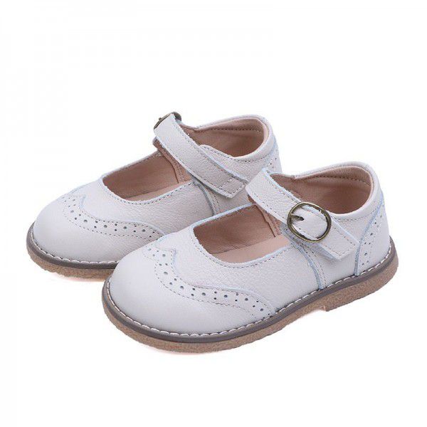 Children's shoes spring and autumn girls' shoes British style children's single shoes soft sole breathable leather baby shoes