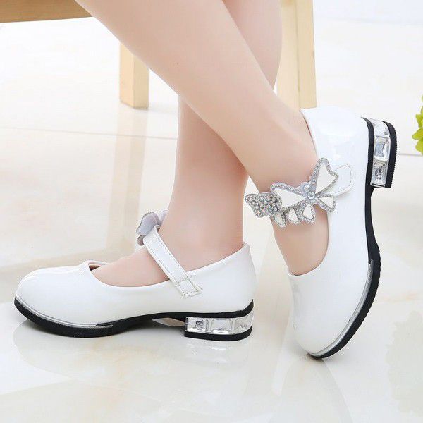 Girls' children's shoes wholesale 2019 spring and autumn new children's shoes shoes shoes children's Princess student performance single shoes
