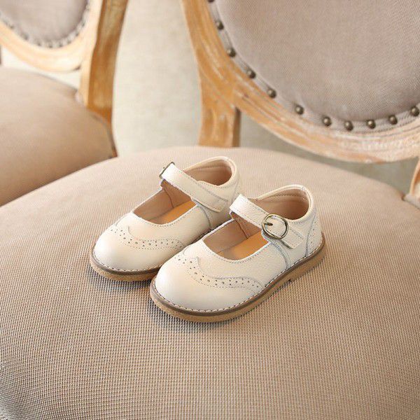 Children's shoes spring and autumn girls' shoes British style children's single shoes soft sole breathable leather baby shoes