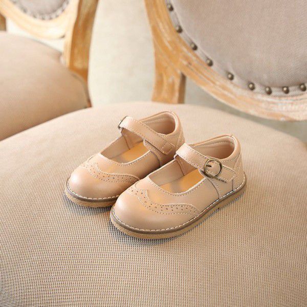 Children's shoes spring and autumn girls' shoes British style children's single shoes soft sole breathable leather baby shoes