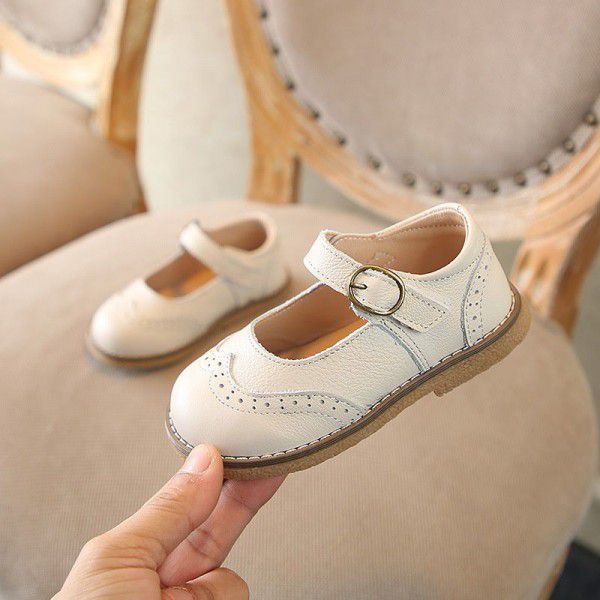 Children's shoes spring and autumn girls' shoes British style children's single shoes soft sole breathable leather baby shoes