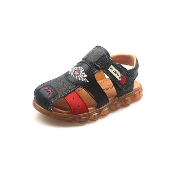 Manufacturer wholesale boys' Sandals New Kids' shoes in spring and summer 2019 children's leather sandals beach shoes