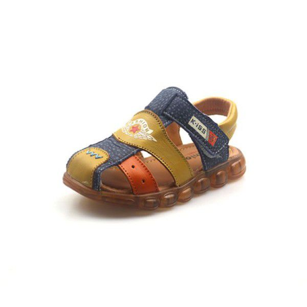 Manufacturer wholesale boys' Sandals New Kids' shoes in spring and summer 2019 children's leather sandals beach shoes