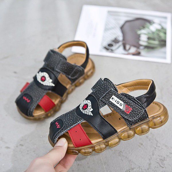 Manufacturer wholesale boys' Sandals New Kids' shoes in spring and summer 2019 children's leather sandals beach shoes