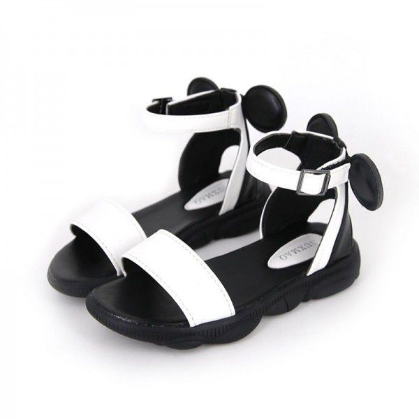 Girls' sandals 2020 new Korean summer fashion girls' shoes princess shoes children's sandals women's soft bottom Roman shoes