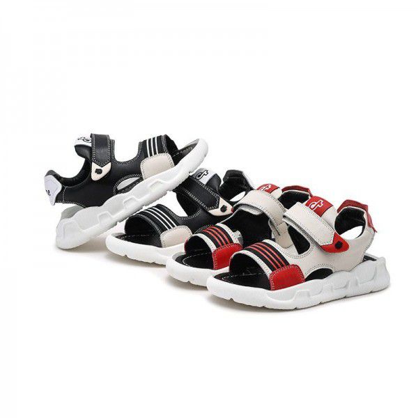 Korean fashion children's sandals boy 2020 summer new color matching soft sole comfortable casual all-around beach shoes man
