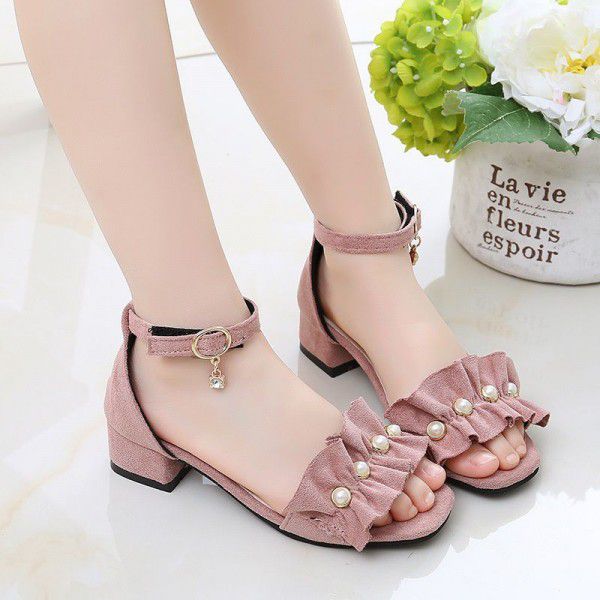 Girls' shoes sandals 2020 new fashion Korean summer high heels princess shoes for children
