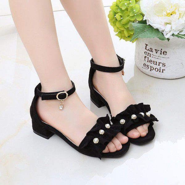 Girls' shoes sandals 2020 new fashion Korean summer high heels princess shoes for children
