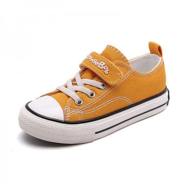 Sponge baby 2019 new versatile shoes breathable casual cloth shoes low top Velcro children's canvas shoes 7151