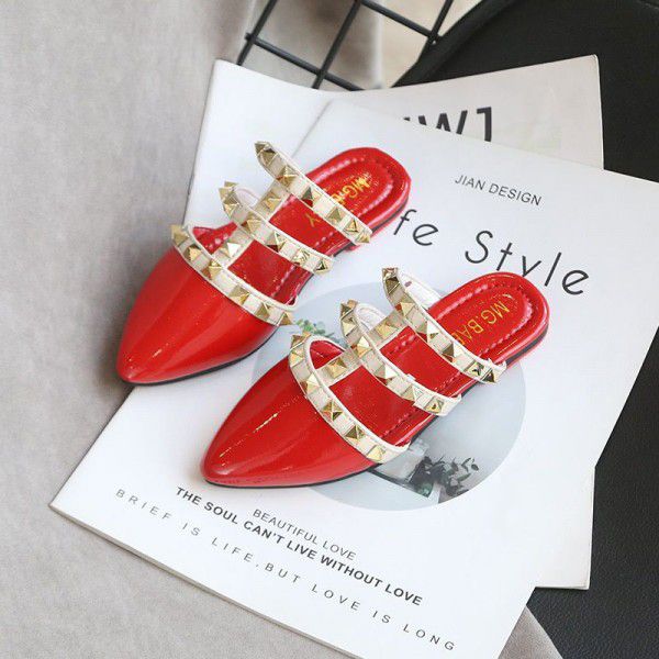 Spring and summer 2020 new little girls' slippers Roman fashion princess shoes children's sandals girls' antiskid Baotou shoes