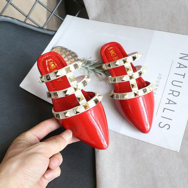 Spring and summer 2020 new little girls' slippers Roman fashion princess shoes children's sandals girls' antiskid Baotou shoes