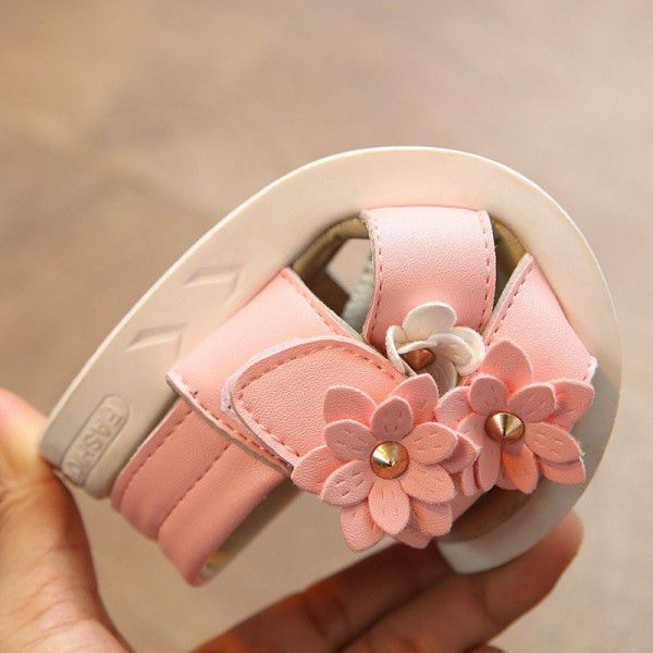 Children's sandals 2020 summer new girls' sandals flower princess shoes student Roman shoes