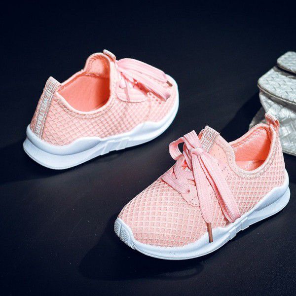 Children's shoes 2020 new Korean fashion single mesh shoes breathable casual shoes big children's mesh children's sports shoes
