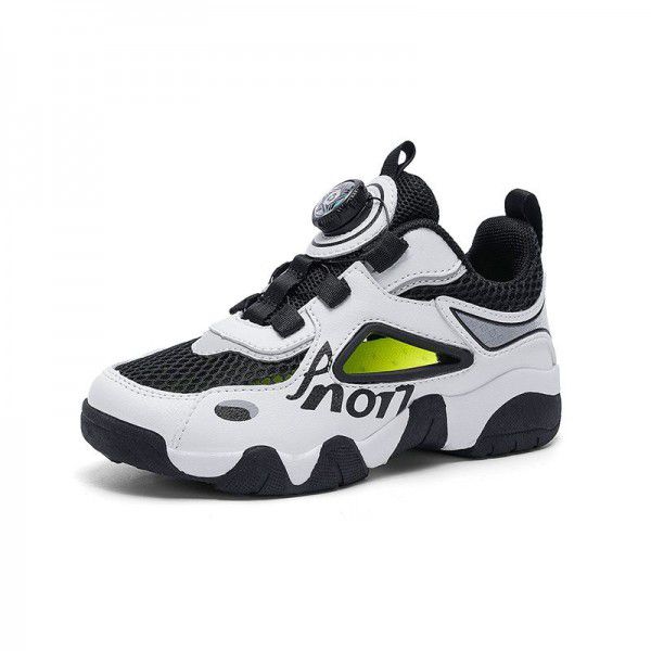 Boys' Shoes New Summer Mid size Children's Single Mesh Shoes Hollow out Children's Sports Shoes Breathable Boys' Frame Shoes 