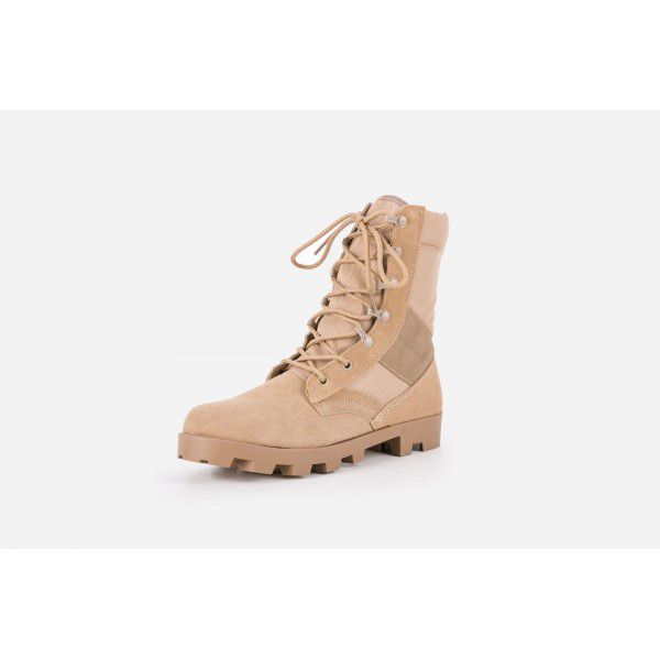 Desert Boots High Top Tactical Boots Sand Color with Zipper 