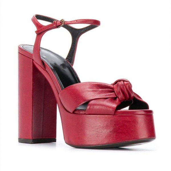 High heeled sandals with Roman straps and thick heel waterproof platform 