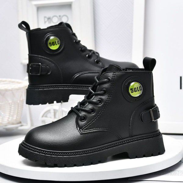 Children's Martin Boots Autumn New Boys' Vintage English Style Short Boots Girls' Fashion Boots Mid size Children's Shoes 