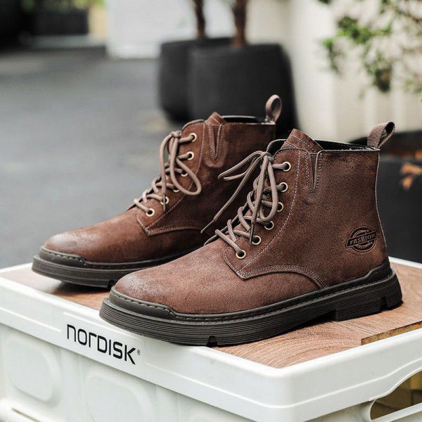 Autumn New Martin Boots Men's Boots Genuine Leather Short Boots Men's Martin Boots Popular Workwear Boots 