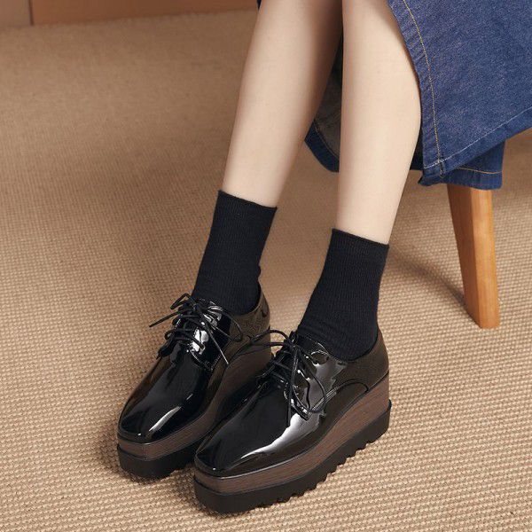 English style sponge cake shoes for women with thi...