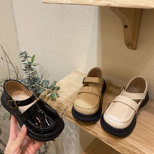 Korean Girls' Leather Shoes Spring Mary Jane Children's Shoes British Style Princess Shoes Soft Sole Single Shoes Student Shoes 