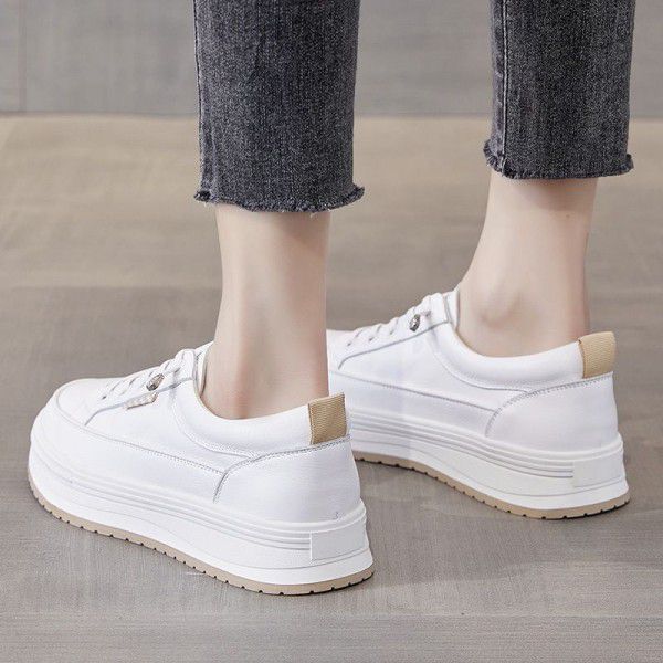 New Spring and Autumn Genuine Leather Fashion Little White Shoes Versatile Casual Board Shoes 