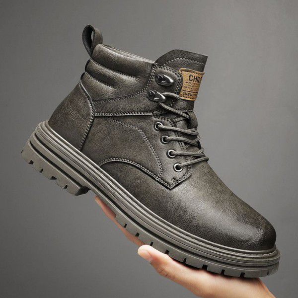 Martin Boots Men's Autumn and Winter High Top Brit...